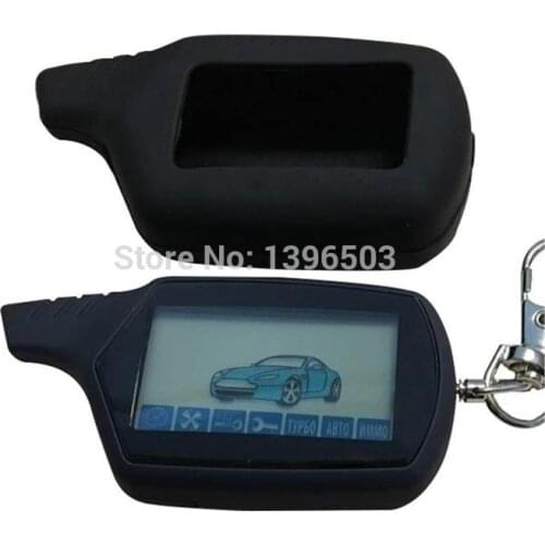 Wholesale A 91 LCD Remote Control 2 Way Car Alarm Key + Silicone Case For Starline 91 Engine Starter Starline A91 Fob Keychain