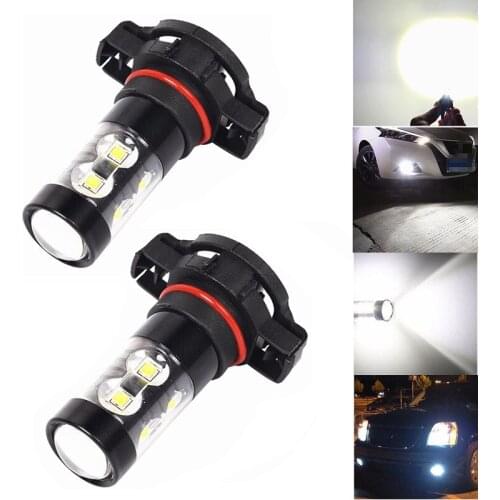 2x 50W 5202 H16 6000K POWER Super White LED Fog Lights Driving Bulbs DRL