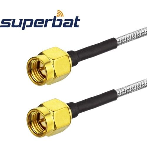 Superbat SMA Male to Plug 6Ghz RF Cable Assembly Pigtail Cable RG405 15cm Semi-Flexible