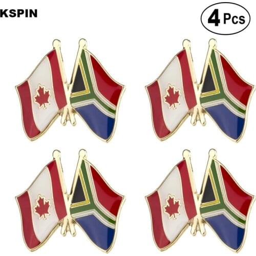Canada & South Africa Friendship Flag Pin Lapel Pin Badge Brooch Icons 4pcs