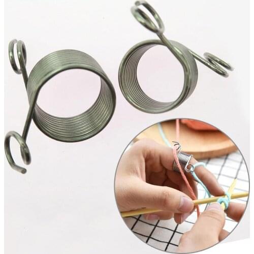 1PC Stainless Steel Knitting Tool Guides Braided Knuckle Assistant Jacquard Needle Thimble DIY Sewing Accessories
