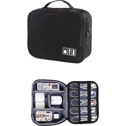 1PC Cable Storage Box 6 Color Pouch Bag USB Charger Power Bank Kit Gadget Organizer Travel Office Digital Electronic Accessories