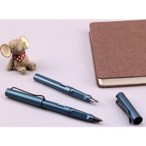 1Pcs High Quality Frosted Black Fountain Pen EF/F Nib Big Clip Plastic Ink Pens for Writing Stationery School Office Supplies