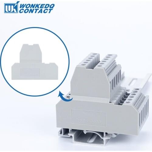 10pcs D-UKKB3/5 For UKKB3 UKKB5 UK Double Level Terminal Block Accessories End Cover Plate Din Rail Terminal Blocks
