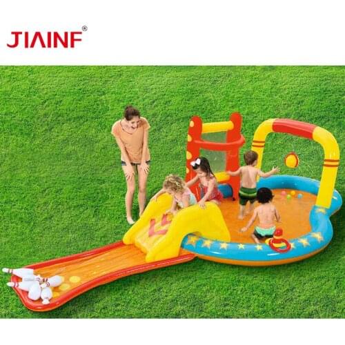 2021 children portable pools Outdoor games bowling inflatables Swimming pool with slide for family Outdoor Garden Summer Party