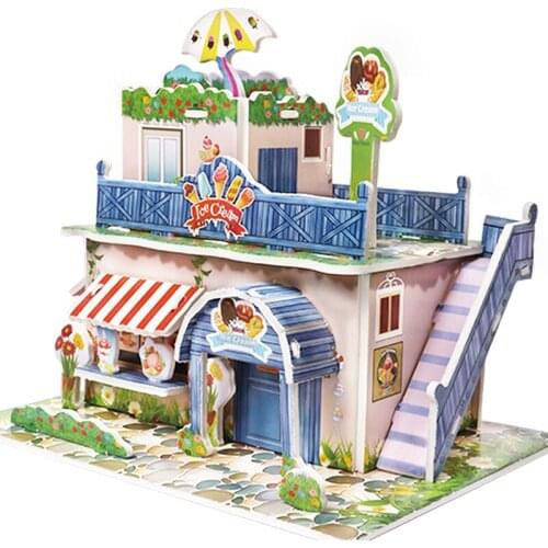 DIY Creative 3D Puzzle Educational Toys DIY Handmade House Car Model Puzzle Toy Exercise Logic Thinking Ability Gift To Children