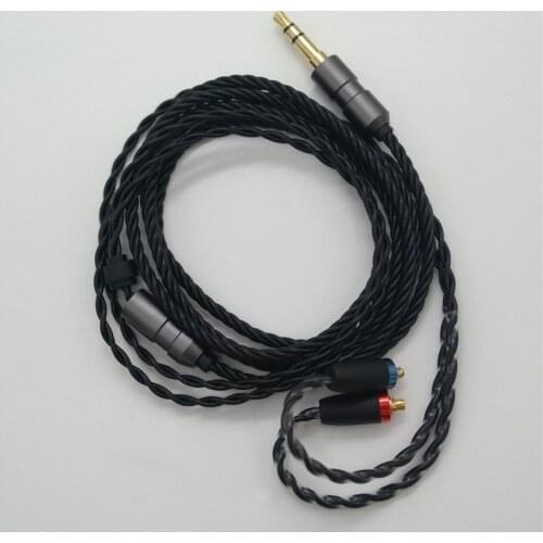 4-strand twisted cable MMCX mobile phone headset MP3 headphone cable for Shure SE535 SE846 UE900 XBA-A3 A2 H2 3 TK200