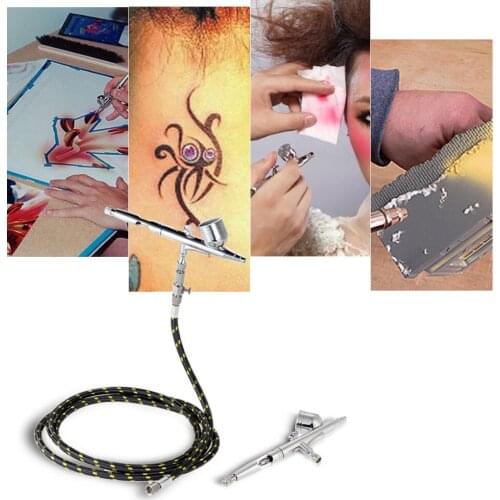 Airbrush Set spray gun kit with Airbrush Hose Cleaning Needle for Art Painting Tattoo Manicure Spray Model Air brush Nail Tool