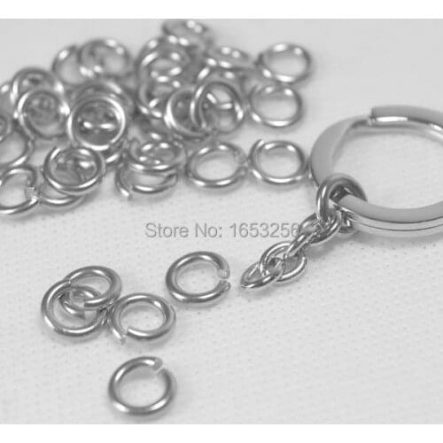 500pcs lot Large 1.2mm * 10mm Strong Stainless Steel Findings Connectors Split Ring & Jump Ring DIY Jewlery Marking