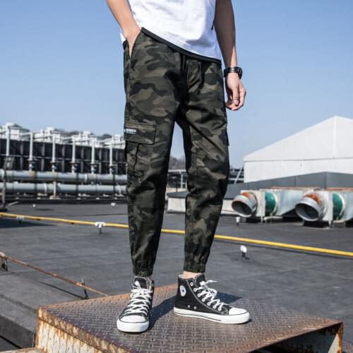 MEN streetwear Camouflage Cargo Pants Men Hip Hop Casual Pants Baggy Tactical Trouser Pockets Cotton Fashion Sweatpants 5XL
