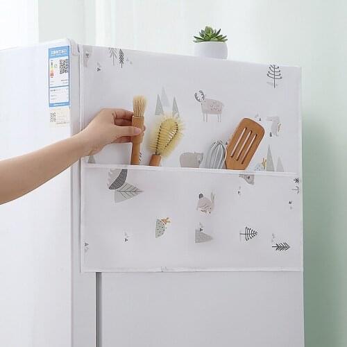 Household Organizers Refrigerator Dust Cover Waterproof Refrigerator Storage Bag Home Appliances Dust Cover Storage Hanging Bag