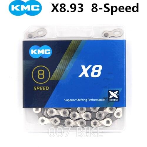KMC X8 Chain 8 Speed Mountain Bike Bicycle Chain Original MTB Road Bike X8 116L Chains