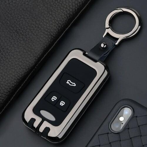 Zinc alloy+Silicone Car Remote key Case Cover For Chery Tiggo 8 7 5x 3 E3 E5 ARRIZO 2019 2020 3 Button Smart key Fob Shell