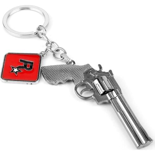 Dongsheng Red Dead Redemption 2 Keychain Rockstar Game Pendant Metal Key Ring Holder Men Car Women Bag Key Chain Jewelry