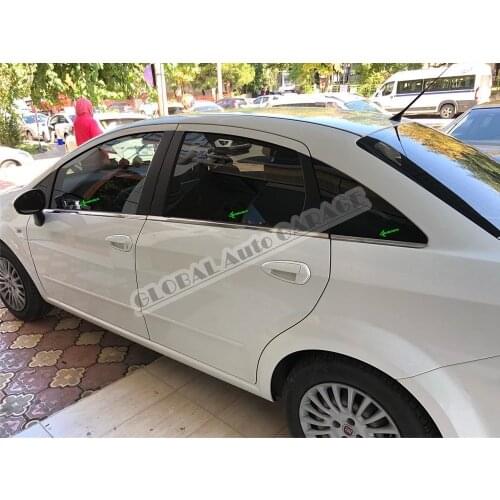 For Fiat Linea 2007-2021 Chrome Window Moulding Window Frame Framework Auto Accessory Diffüser Spilitter Car-styling Ornament