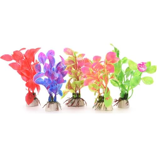 Artificial Fantastic Purple Vivid Plastic Aquarium Decorations Plants Fish Tank Grass Flower Aquatic Accessories Ornament Decor