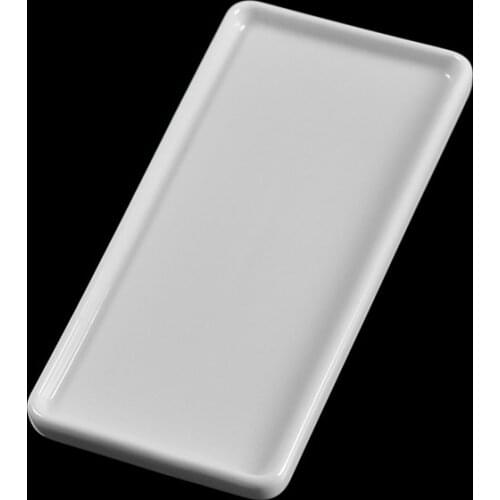 Creative Bathroom Toothbrush Ceramic Base White Porcelain Trays Rectangle Holder Stand Sanitary Storage Bathroom Accessories