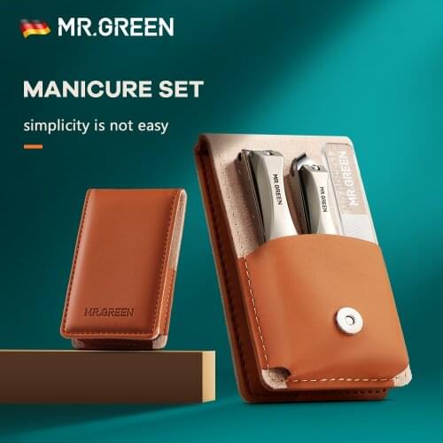 MR.GREEN Manicure Set Nail Clippers Pedicure Stainless Steel Kit Removes Cuticles Tool Nipple Tongs Professional Cutter Grooming