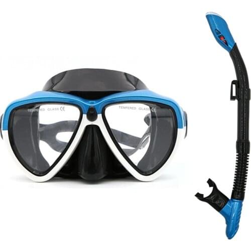 Professional Diving Mask Scuba Snorkel Swimming Goggles Dry Snorkel Tube Set Men Women Anti-fog Diving Goggles for Camera