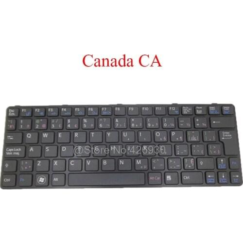 Laptop CA Keyboard For SONY For VAIO SVE11 SVE111 SVE11115FDB Canada black with frame new