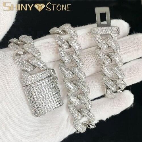 New Heavy 20MM Cubann Chain Necklace Iced Out Full Cubic Zirconia With Spring Clasp Hip Hop Personalised Jewelry Gift For Women