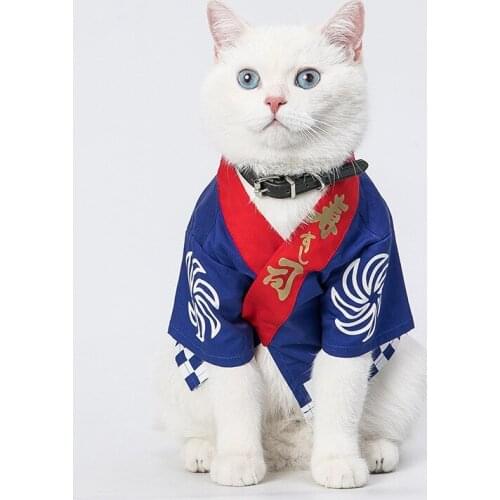 Pet Jacket Japanese Style Pet Kimono Fashion Outfit Clothing For Dogs Cats Pet Costume Hoodies For Small Medium Dog Pet Supplies