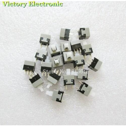 20PCS/Lot 8.5X8.5MM 8.5*8.5MM Self-locking Switch DIP 6 Pins Tactile Pushbutton Key Switch Wholesale