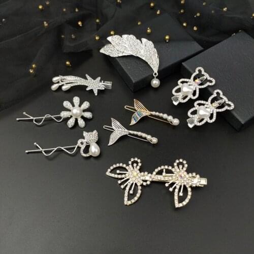 Hair accessories-wedding accessories-pearl headband-2021 new pearl hairpin girl side clip one word hairpin bangs bb clip headdre