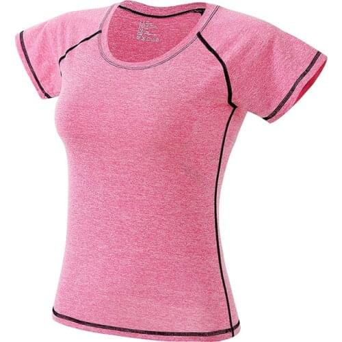 Sports Yoga Quick Dry Shirt Women Short Sleeve Breathable Exercises Yoga Tops Gym Running Fitness T-Shirts Large Size