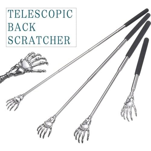 1pc Stainless Steel Telescopic Claw Massager Promotion Circulation Telescopic Back Scratcher For Back Massage Scratcher Tool