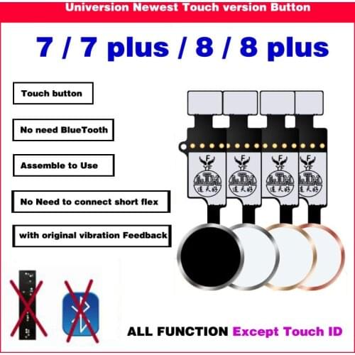 Universal Home Button For iPhone 7 8 Plus bouton Home Boton Return Function No Touch ID Fingerprint Flex Cable Assembly