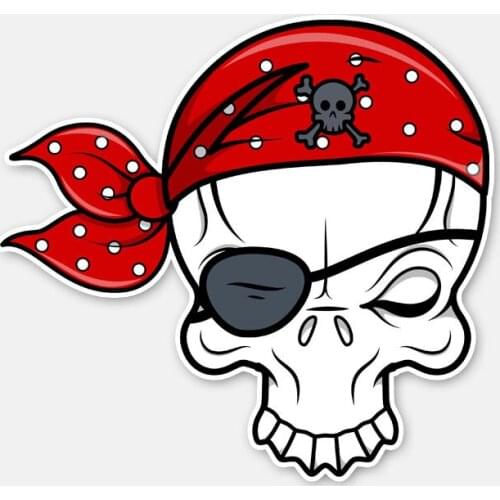 Personality Car Sticker AHeadscarf Pirates KK Vinyl Decorative Motorcycle Decals Auto Accessories PVC 11.2cm X 10.5cm