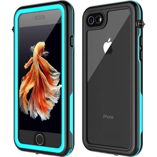For iPhone SE IP68 Waterproof case life water Shock Dirt Snow Proof Built-in Screen Protector for iPhone7 8 4.7 inch Clear Case
