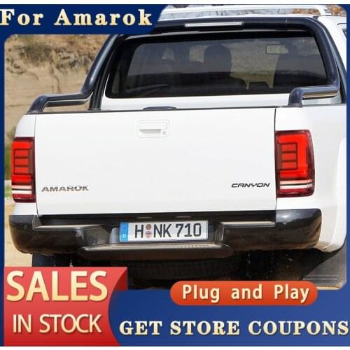 For VW Amarok Tail Lights 2010-2020 Amarok LED Tail Lamp LED DRL Dynami Signal Brake light steering lamp
