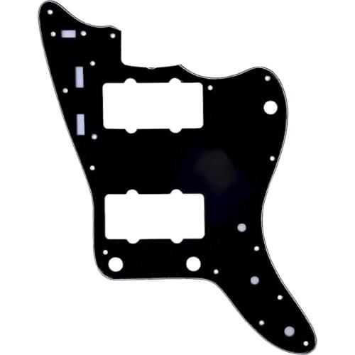 Musiclily Pro 13-Hole Guitar Pickguard for JPN Made Fender Japan Jazzmaster, 3Ply Black
