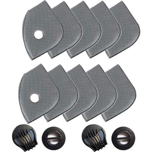 10pcs Filters 2pcs Breathing Valves Accessories For Cycling Mask Men Mouth Muffle Outdoor Mouth Mask Cosplay Decoration