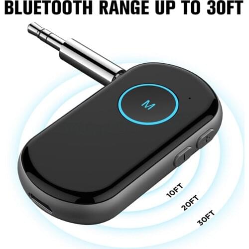2-in-1 Wireless Audio Transmitter Receiver Bluetooth 5.0 Receiver Audio Transmitter 3.5mm Stereo Wireless Adapter Car TV Speaker