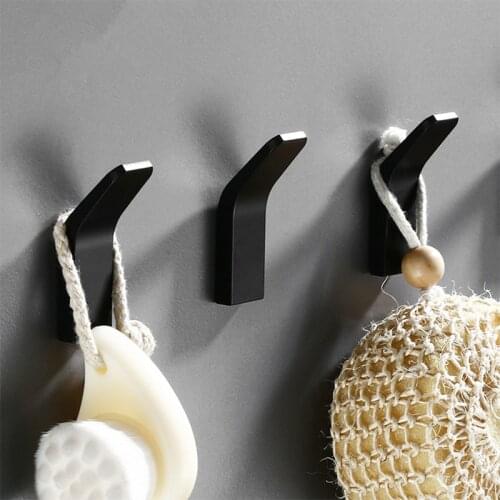 5PCS Gold Black White Robe Coat Clothes Hooks For Bathroom Accessories Towel Rack Rustproof Hanger Toiletrie Kitchen Hardware