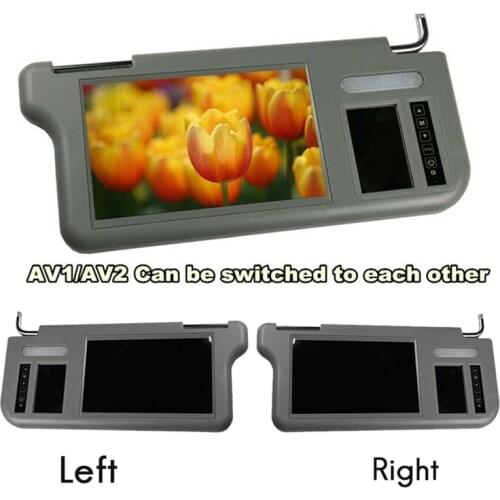 7 Inch Car Sunvisor Interior Rear View Mirror Screen Lcd Monitor DVD/VCD/GPS/TV Player Rear Camera Sun Visor