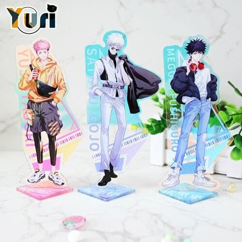 Limit Anime Jujutsu Kaisen Gojo Gojou Satoru Fushiguro Megumi Itadori Yuji Acrylic Laser Stand Figure Toy Display Cute C MT