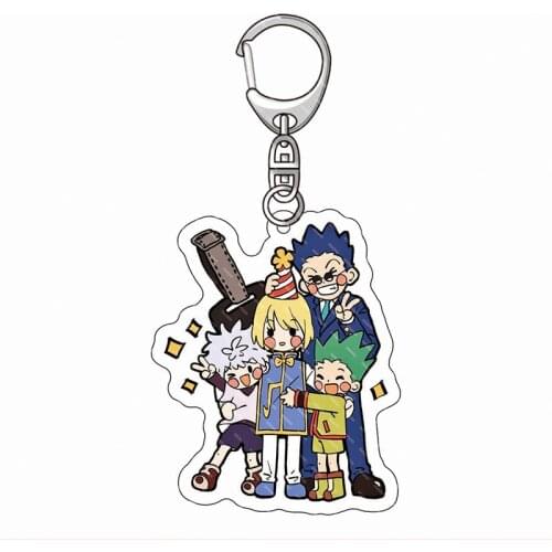 Anime HUNTER X HUNTER Gon Killua Irumi Kurapika Acrylic Pendant Figure Keychain Keyring Collection Model Toy Gifts