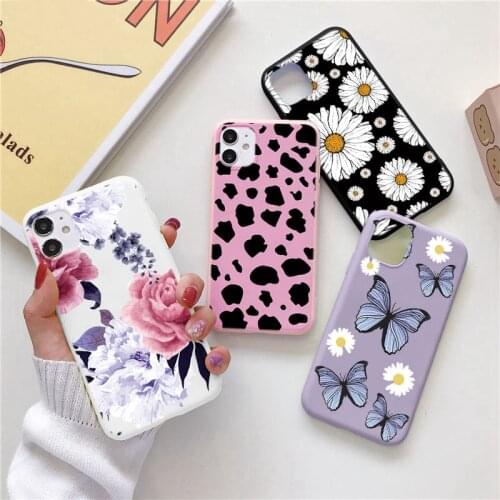 Leopard Flower Butterfly Case For Samsung Galaxy A50 A51 A52 A32 A31 A12 A10 A70 A71 A72 A40 S20 FE S21 S9 S10 Plus S10e Cover