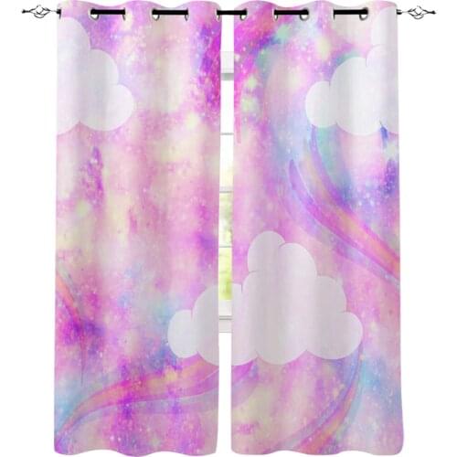 Fantasy Cloud Rainbow Colors Curtains for Windows Drapes Blinds Modern Printing Curtain For Living Room Bedroom Home Decor