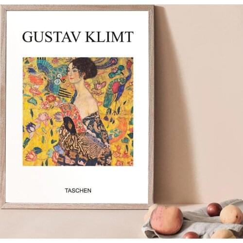 Gustav Klimt Art Exhibition Poster Vintage Classic Artwork Print Abstract Painting Wall Picture Living Room Home Decor