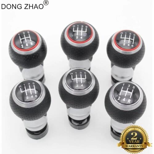 For Audi A3 2004 2005 2006 2007 2008 2009 2010 2012 2013 Car 5 / 6 Speed 12 mm Insert Gear Stick Shift Level Knob Leather Cover