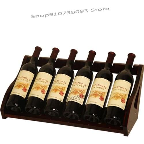 Creative Wine Bottle Rack Solid Wood Wine Display Rack Modern Simple European Wine Rack