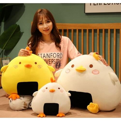 35-60cm Kawaii Fat Chick Doll Baby Soft Stuffed Sleeping Pillow Animal Duck Plush Toys Kids Cartoon Gifts