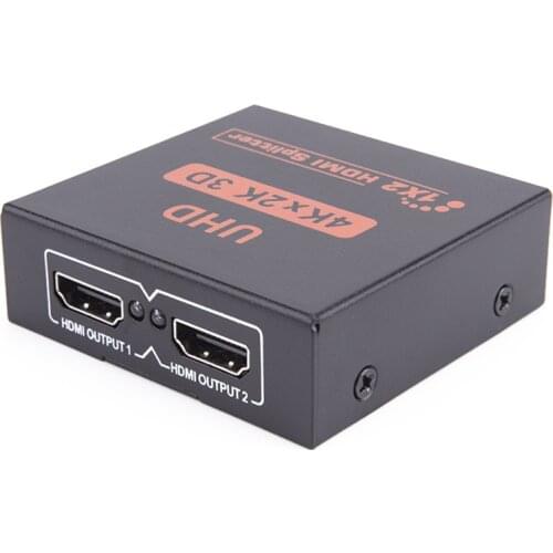 Mini 4K*2K HDMI Connector 1X2 HDMI Splitter 2 Ports Hub Repeater Amplifie for HDTV and Computer