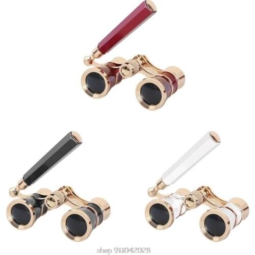 Mini Protable Vintage Glasses Binocular Telescope with Handle Fashion Women Elegant Multipurpose Opera Theater D02 20 Dropship