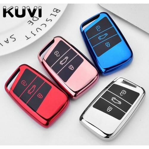 Soft TPU Car Remote Key Case Cover Holder Shell Fob For Volkswagen VW Magotan Passat B8 Golf For Skoda Superb A7 Accessories
